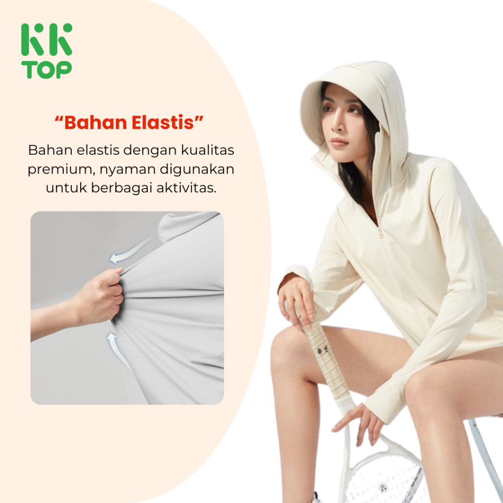 Jaket olahraga premium wanita ringan dan elastis