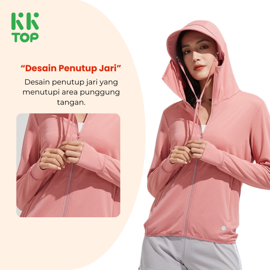 Jaket olahraga wanita anti UV berkualitas tinggi