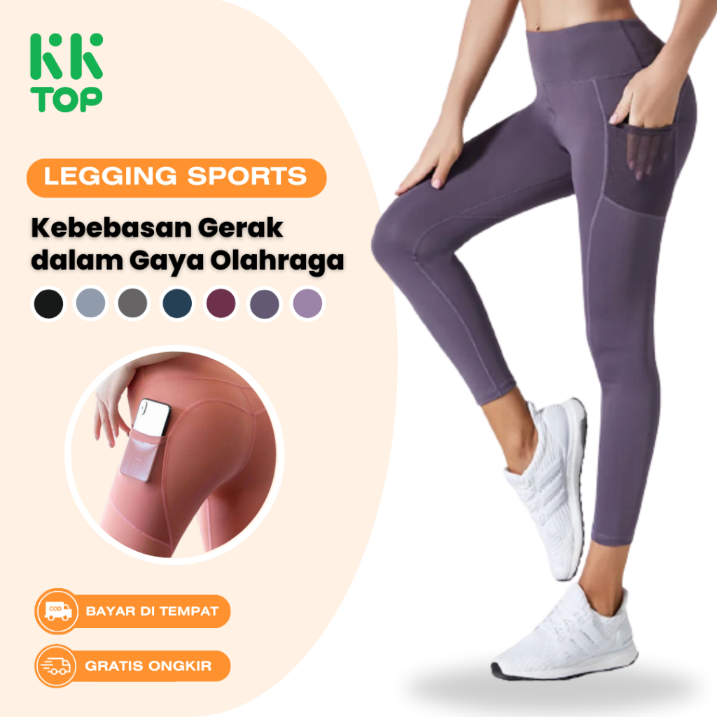 Legging olahraga wanita high waist